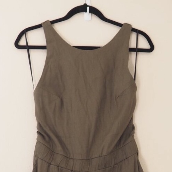 Monrow Crisscross Racer Linen Jumpsuit - Picture 5 of 8